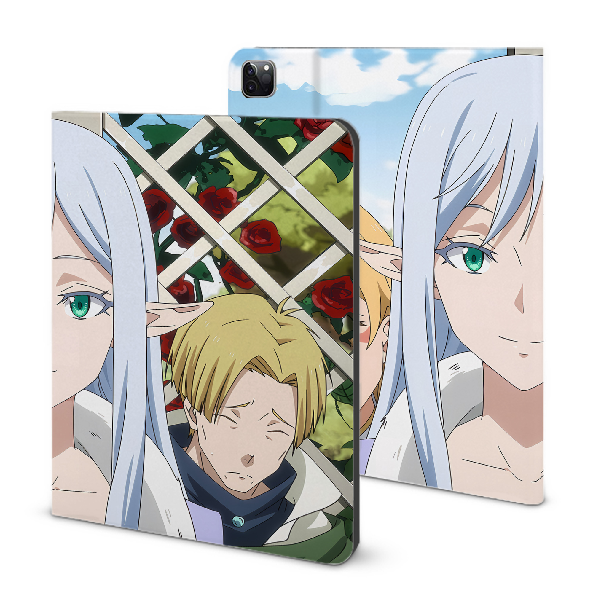 （画像用） 転スラ Regarding Reincarnated to Slime IPad ケース ブック型 PUレザー TPU 耐衝撃 軽量 薄型 ペン収納なし 全面保護 IPad 各モデル対応